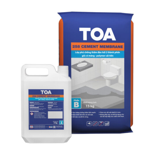 Chống thấm 2 thành phần gốc xi măng TOA 258 Cement Membrane Chống thấm 2 thành phần gốc xi măng TOA 258 Cement Membrane